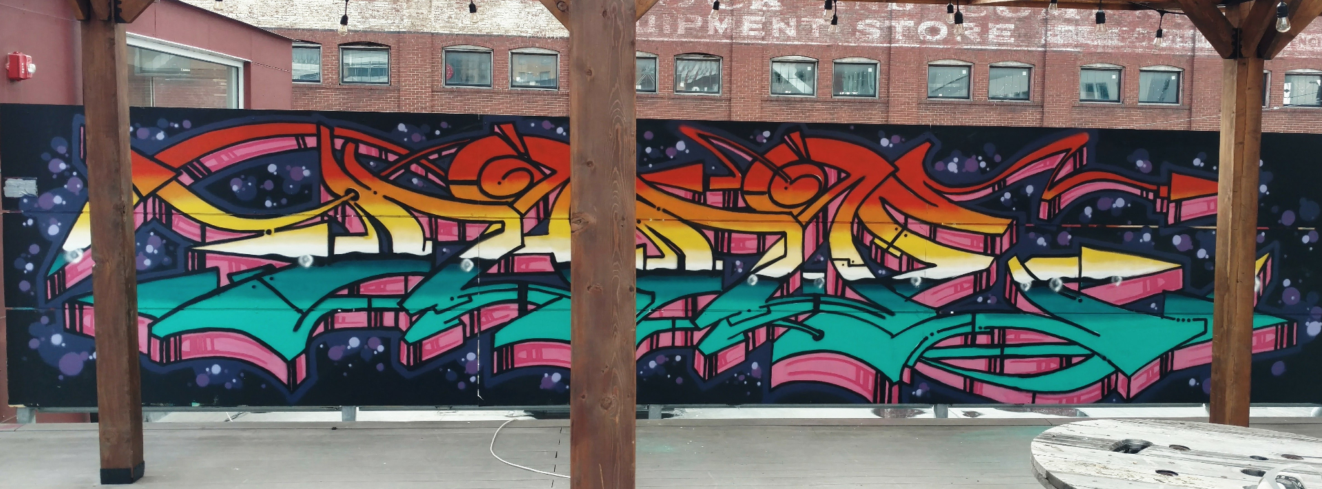 Color Control — exterior mural by The 4th Wall Studio in Des Moines, 2022