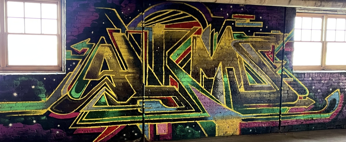 Galactkms — private mural by The 4th Wall Studio in Des Moines, 2024
